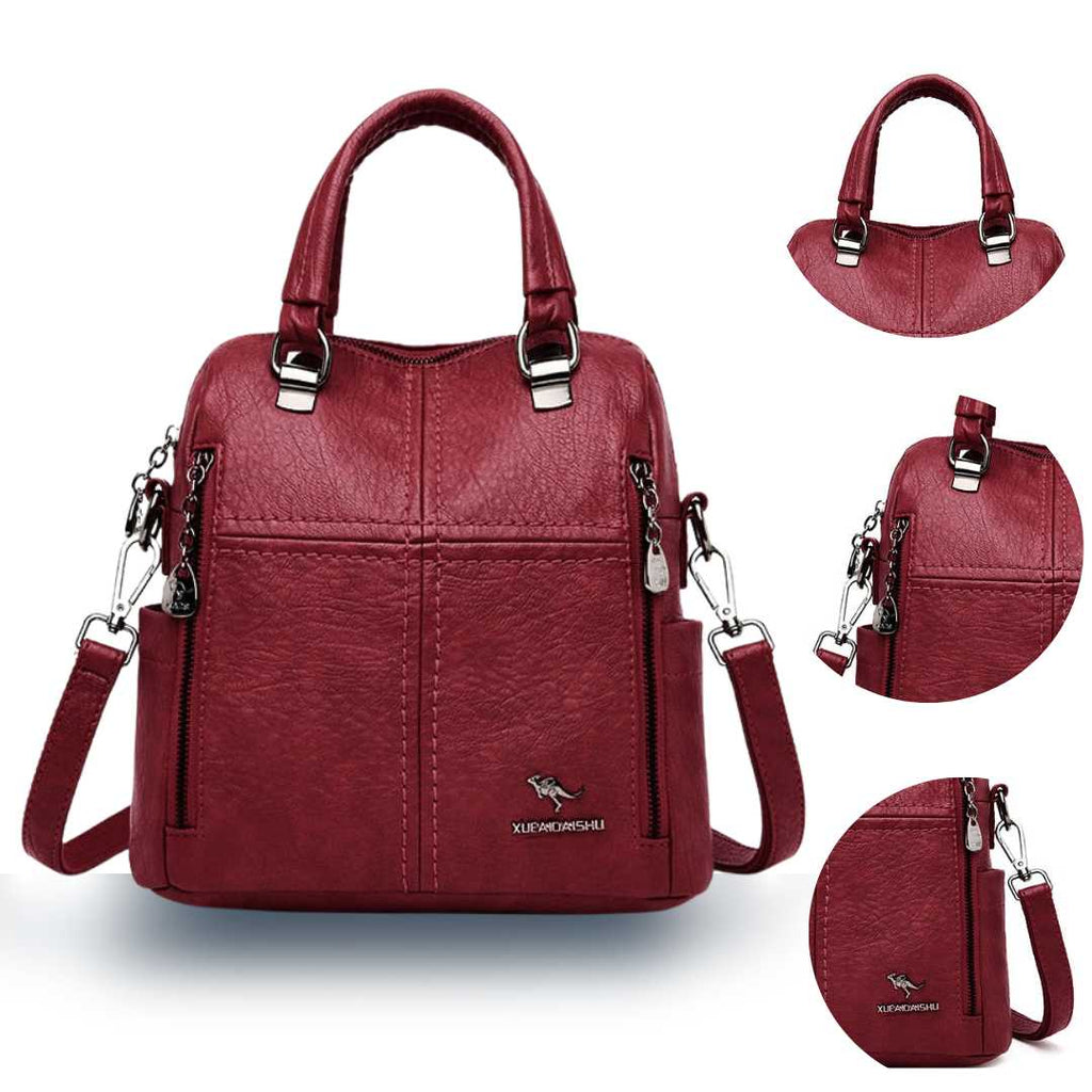 Sac à Dos Femme en Cuir Véritable - TwoInOne Premium