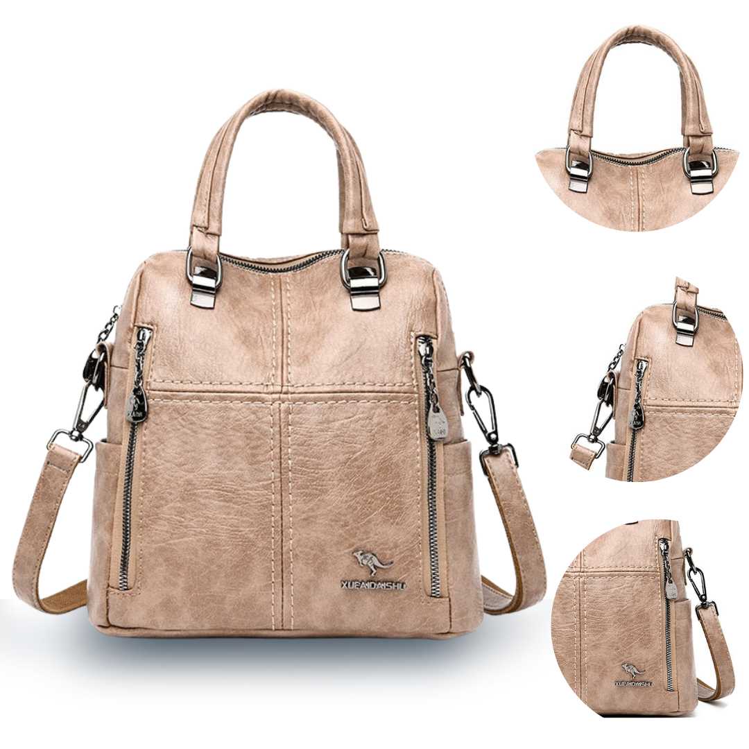 Sac à Dos Femme en Cuir Véritable - TwoInOne Premium