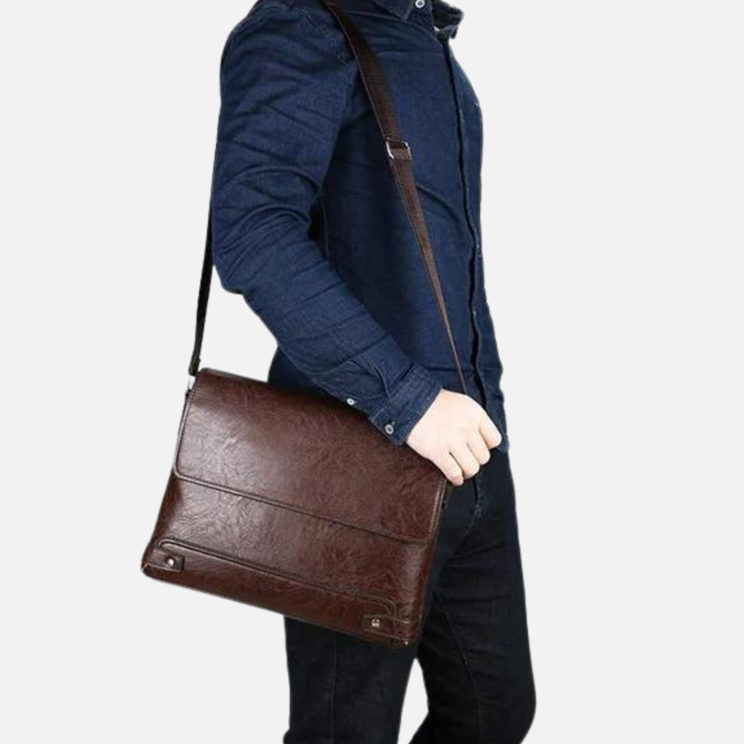 Sac à Bandoulière en Cuir Véritable – Business Men