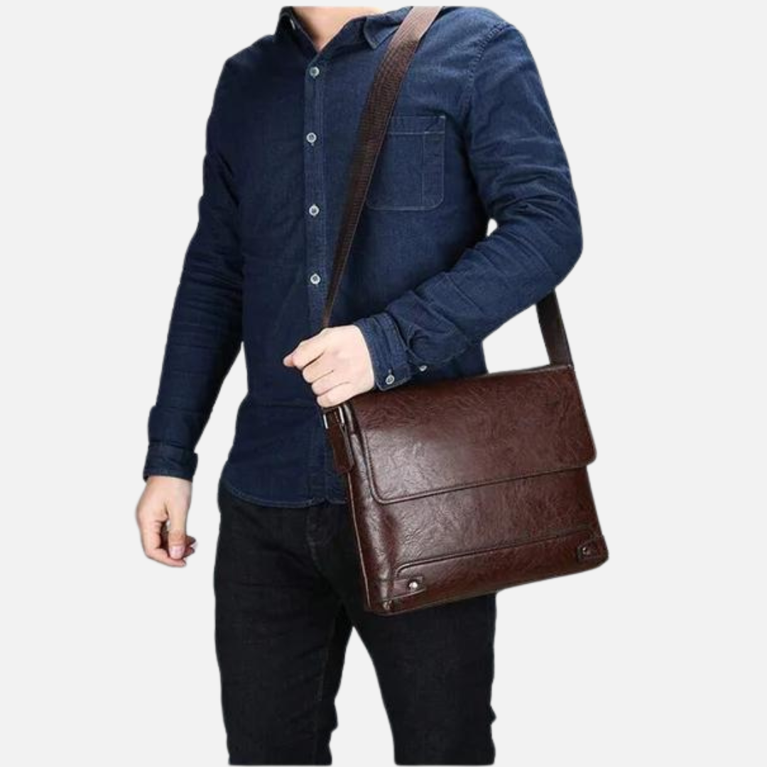 Sac à Bandoulière en Cuir Véritable – Business Men