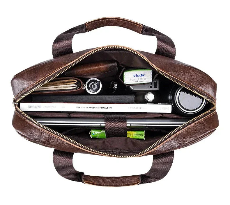 Sac à Épaule Élégant pour Homme – Cuir Véritable by Benício Manfredi