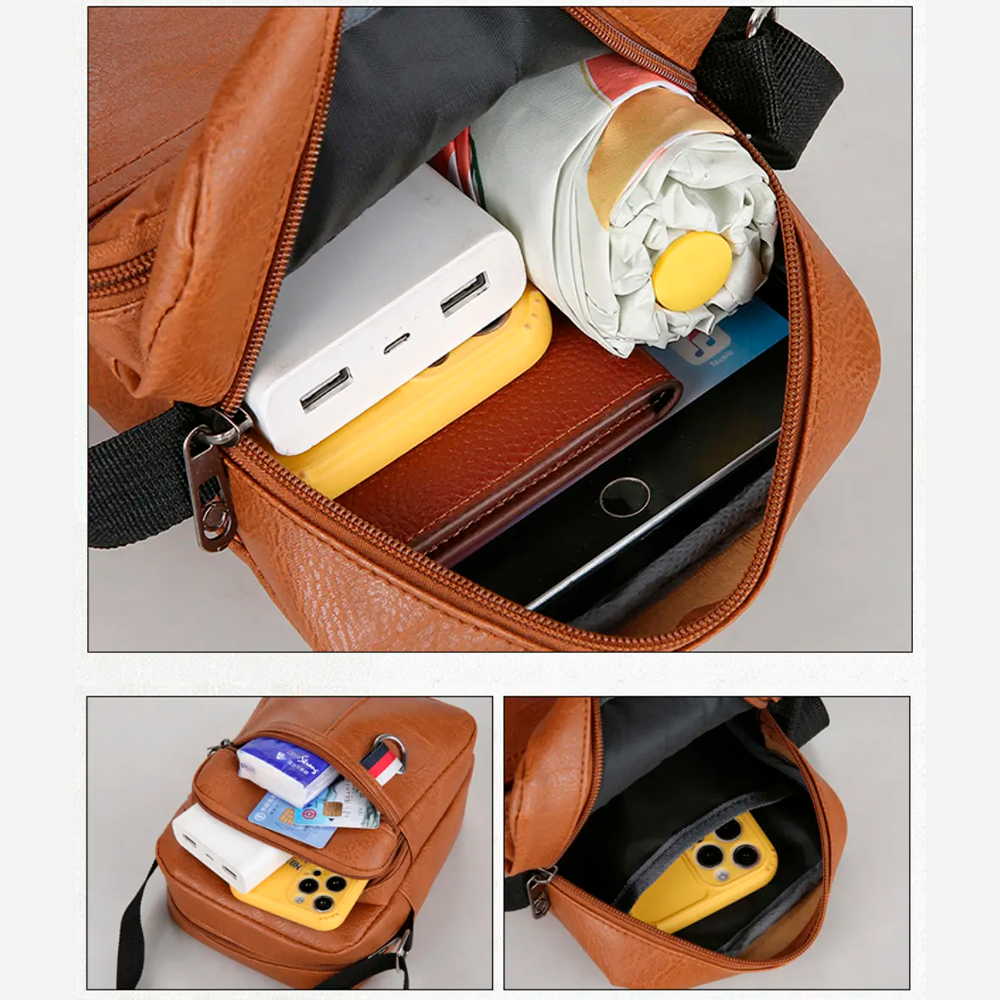 Sac Bandoulière Homme/Femme – Modèle Hernandes Ferraz en Cuir Véritable